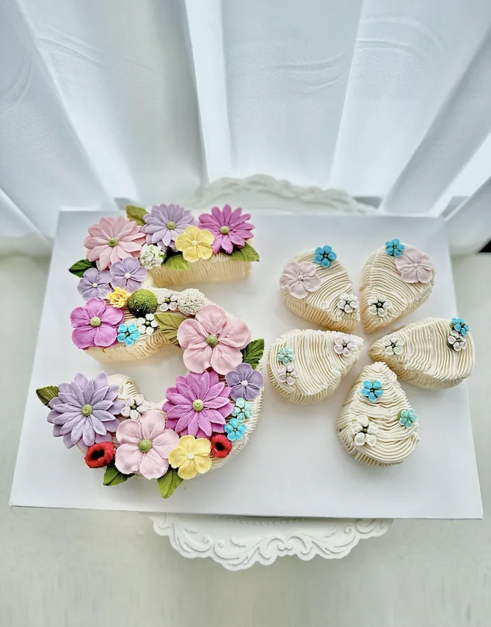 Flower Number Cake