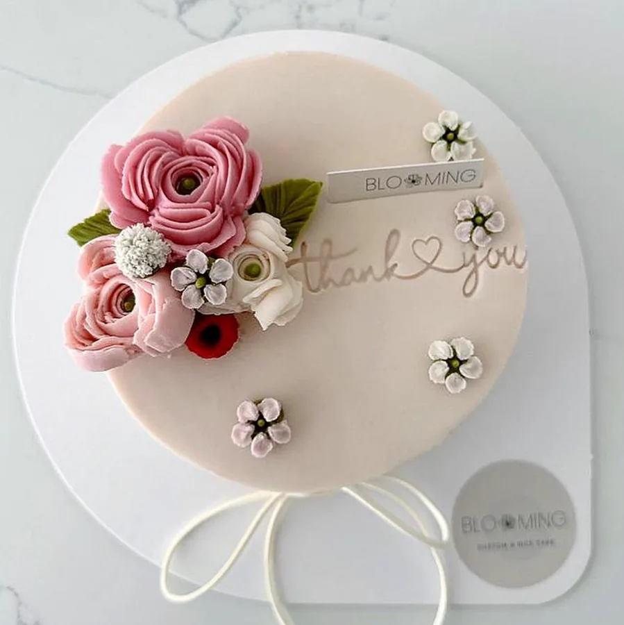 Thank you flower cake