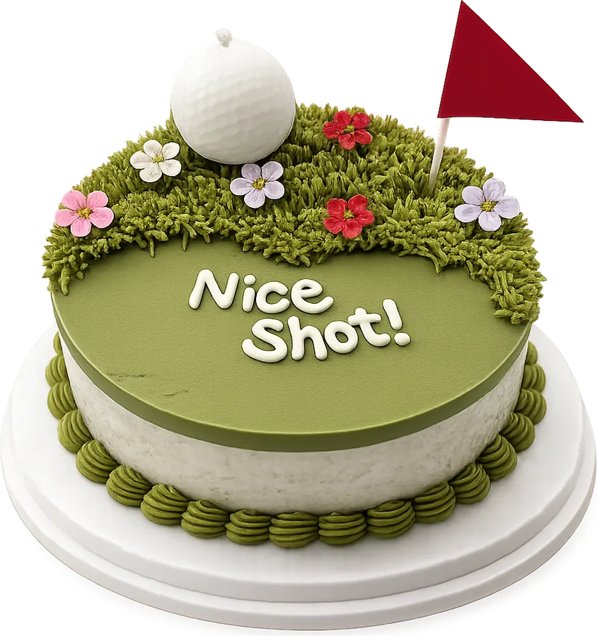 Bespoke golf theme cake